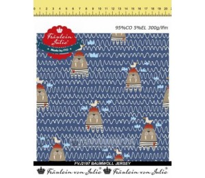 Jersey - Fräulein v. Julie Walross Streifen blau